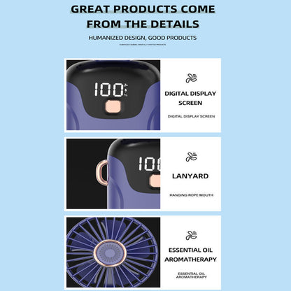 Handheld fan with digital display