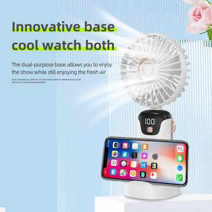 Handheld fan with digital display