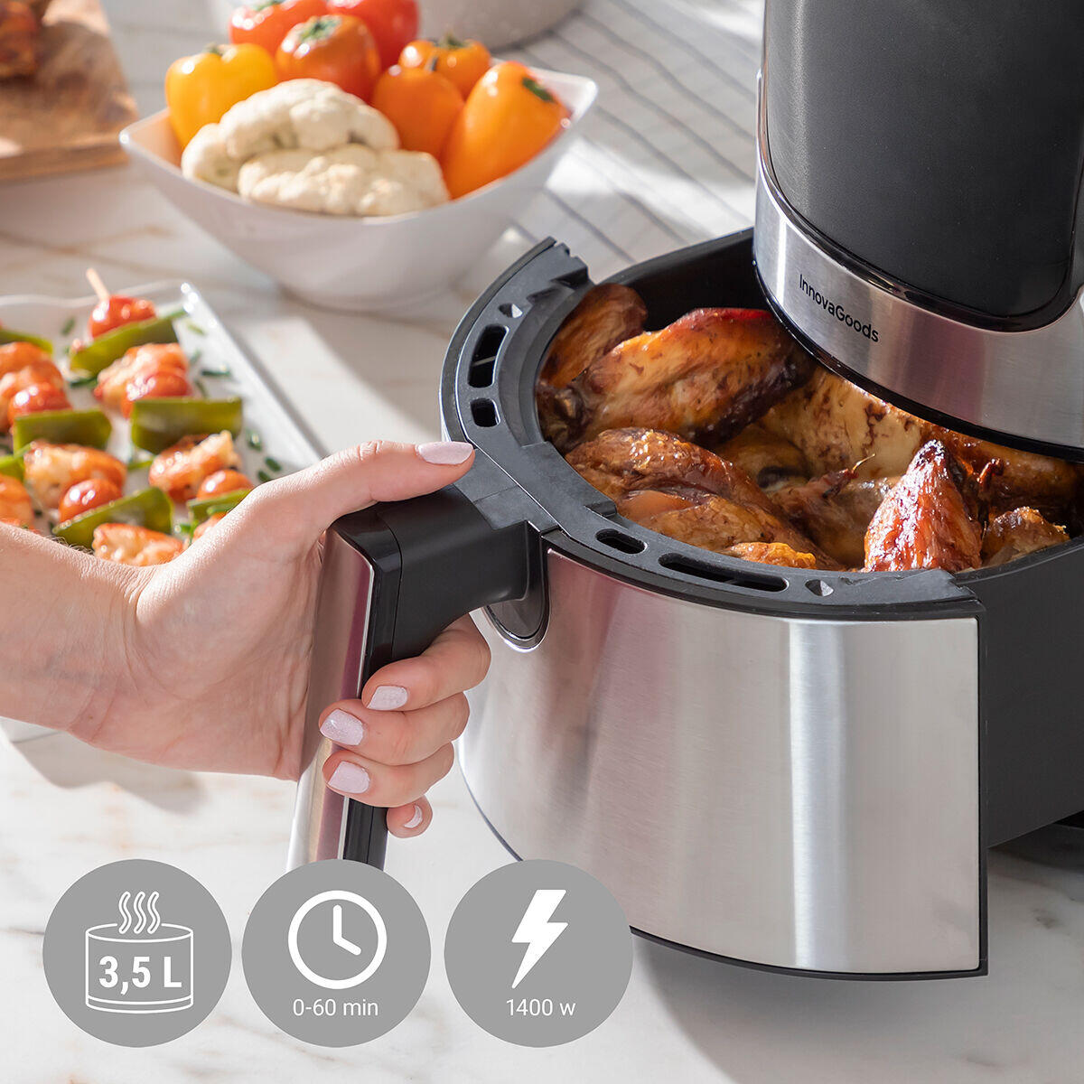 Freidora de Aire InnovaGoods Fryinn 3500